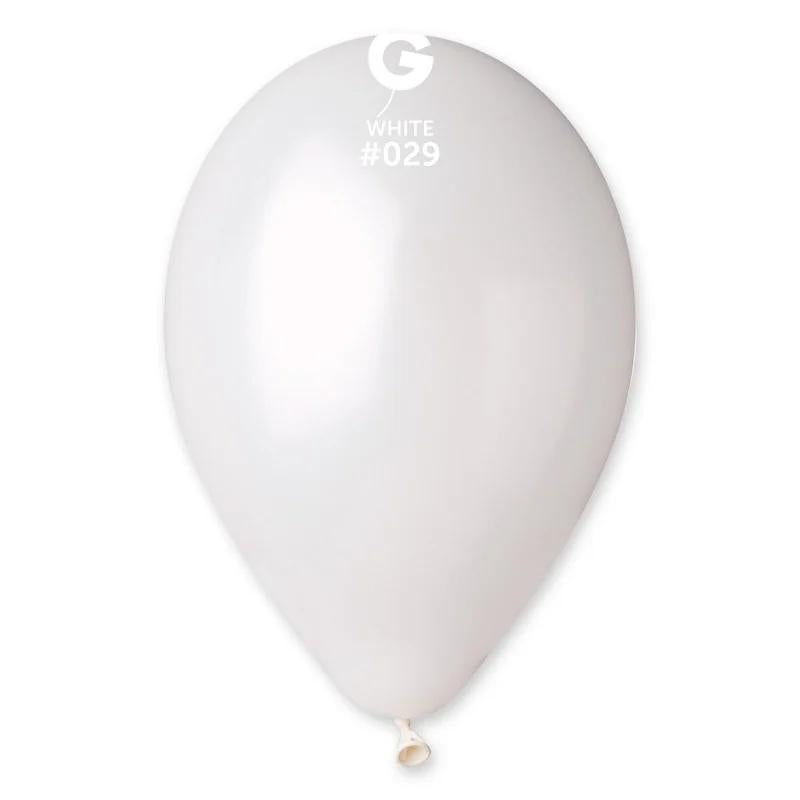 12-inch white metal balloons, 100 pcs