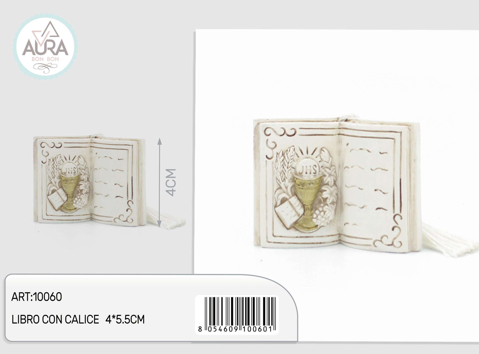libro con calice 4x5x5cm comunione