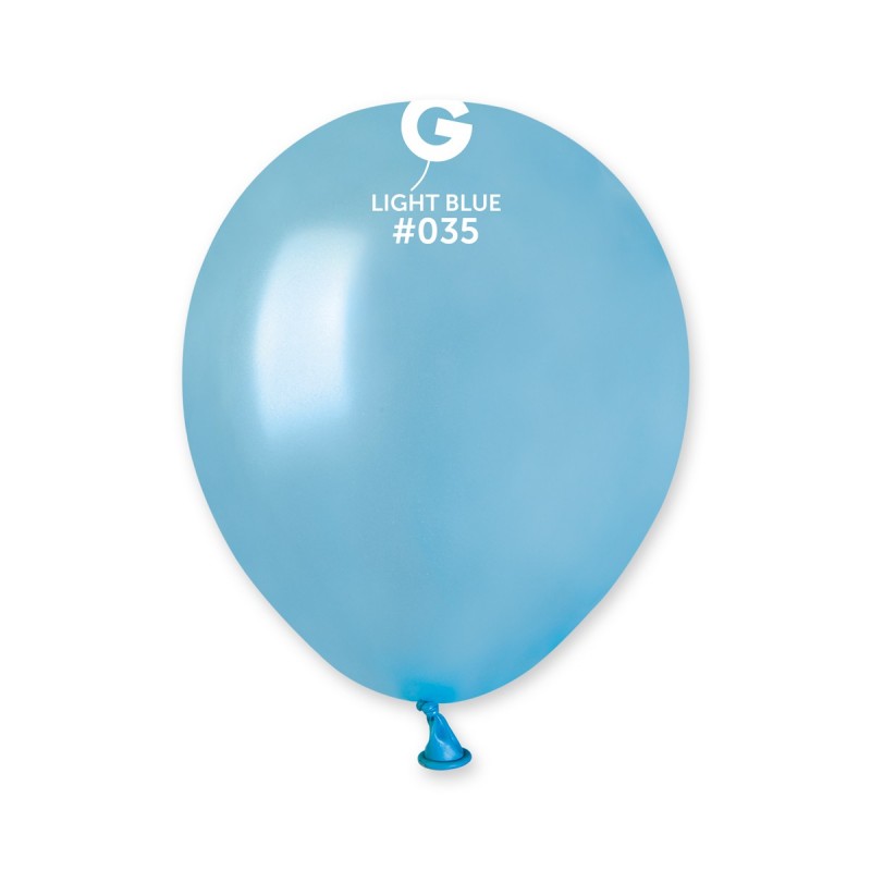 5 inch light blue metallic latex balloons, 100 pcs