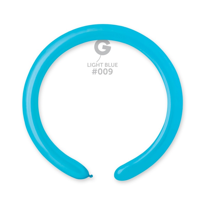 2-inch modeling balloons, pastel blue, 100 pcs.