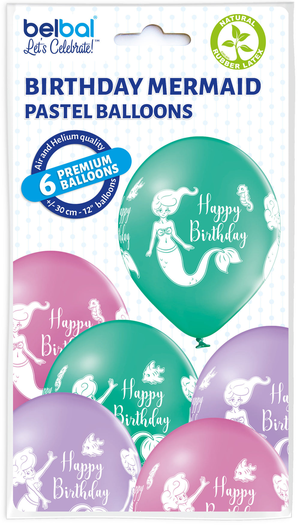 palloncini birthday mermaid 6pz