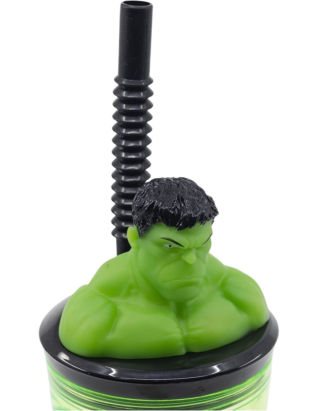 Hulk bicchiere con cannuccia 3d tritan 360ml