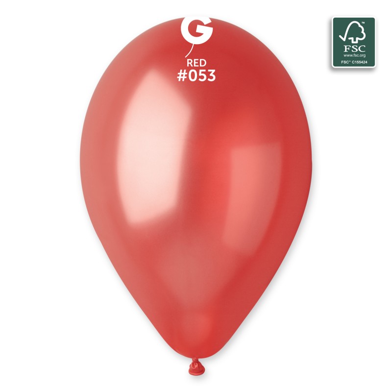 12-inch red metallic latex balloons, 50 pcs
