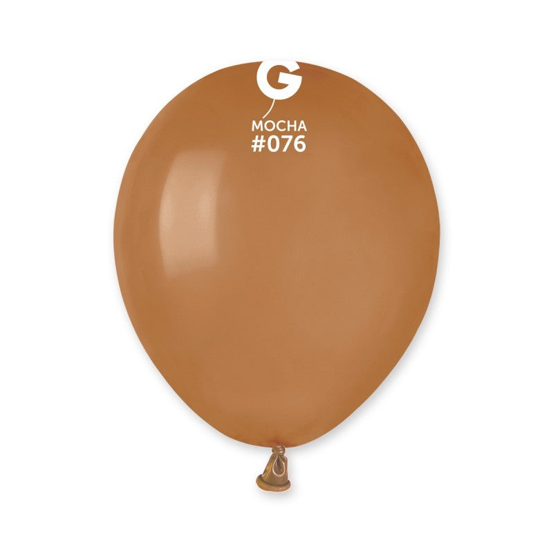 5-inch pastel mocha latex balloons, 100 pcs.