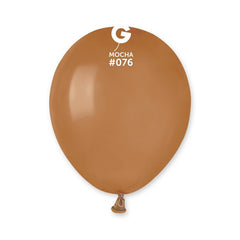 5-inch pastel mocha latex balloons, 100 pcs.
