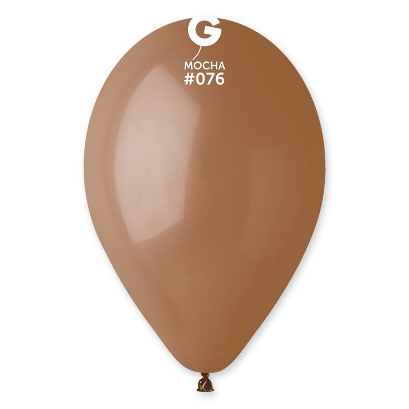 12-inch pastel mocha latex balloons, 100 pcs