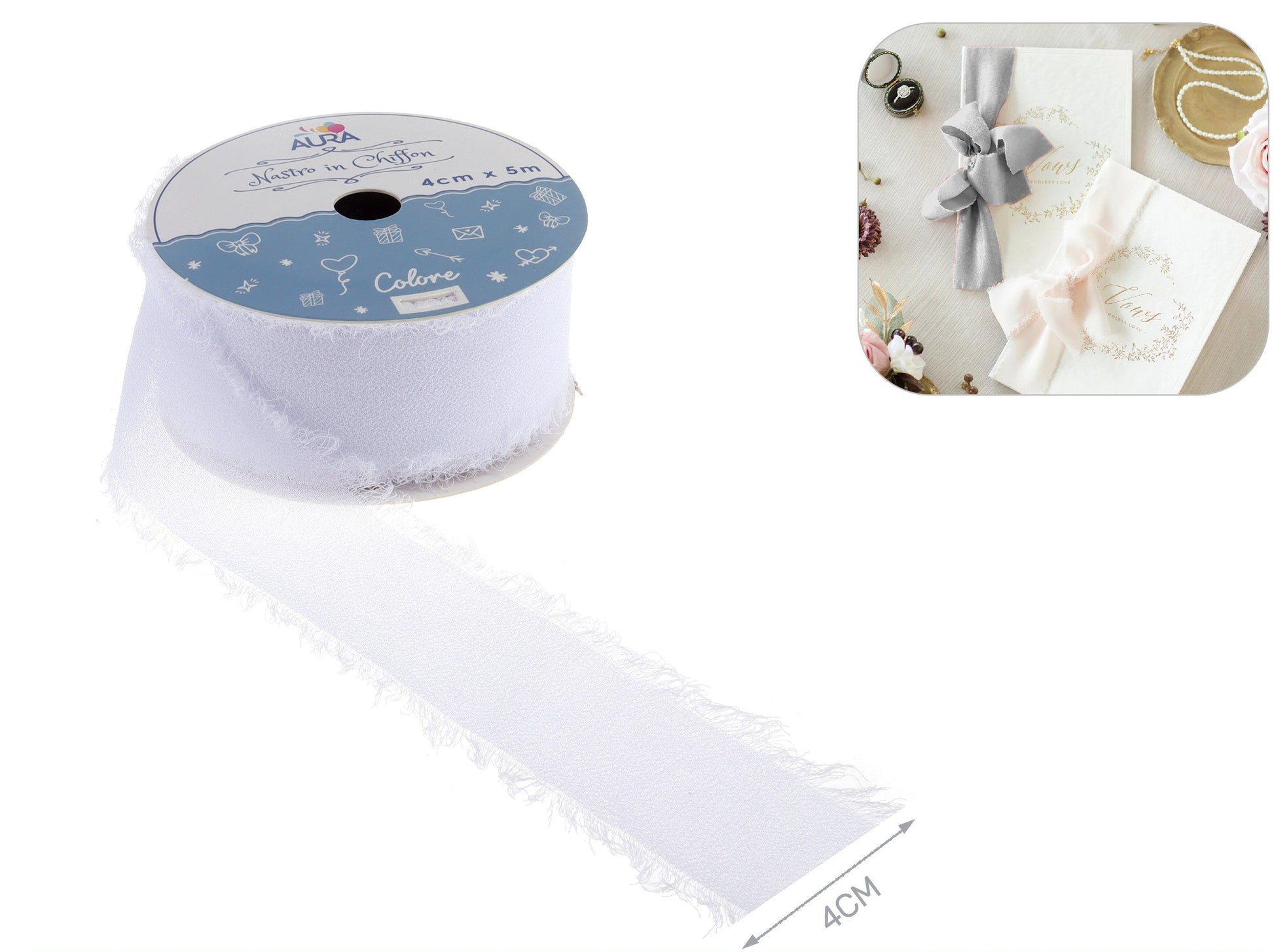 nastro chiffon bianco