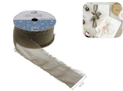 Nastro chiffon 4cm x 5m verde oliva