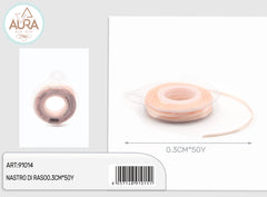 Satin ribbon 0.3cmx50y powder
