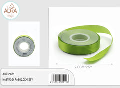 2cm 25y olive green satin ribbon