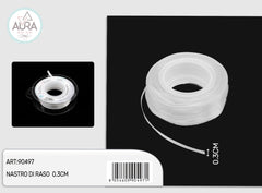 nastro di raso 0,3cmx50y bianco