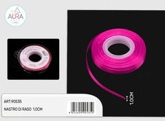 1cmx25y fuchsia satin ribbon