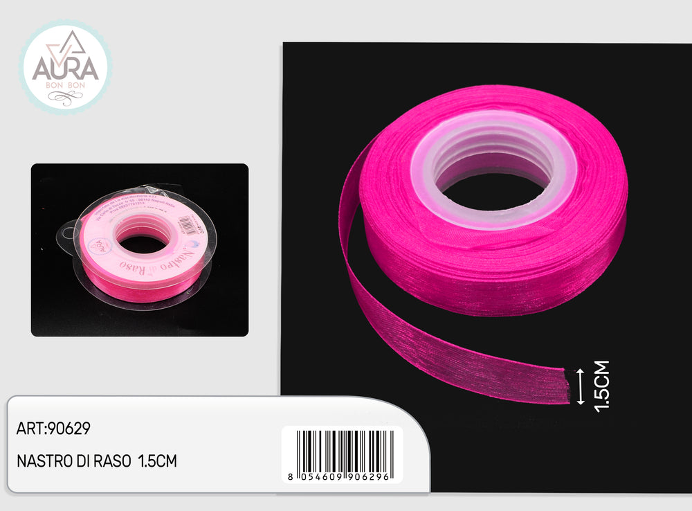 nastro organza 1,5cmx25y fuxia