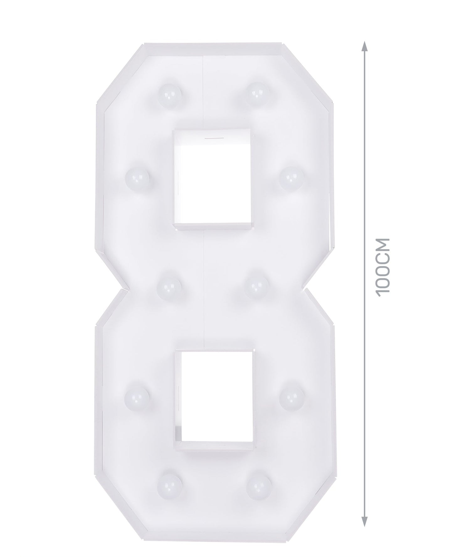 numero 8 led