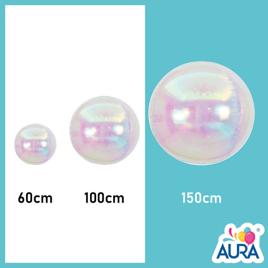 Orbs sfera gonfiabile iridescente Ø 150 cm – Aura, 1 pz