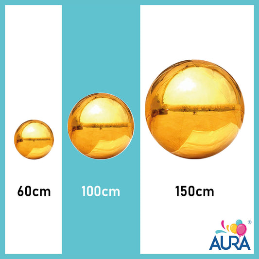 Orbs sfera gonfiabile oro Ø 100 cm – Aura, 1 pz