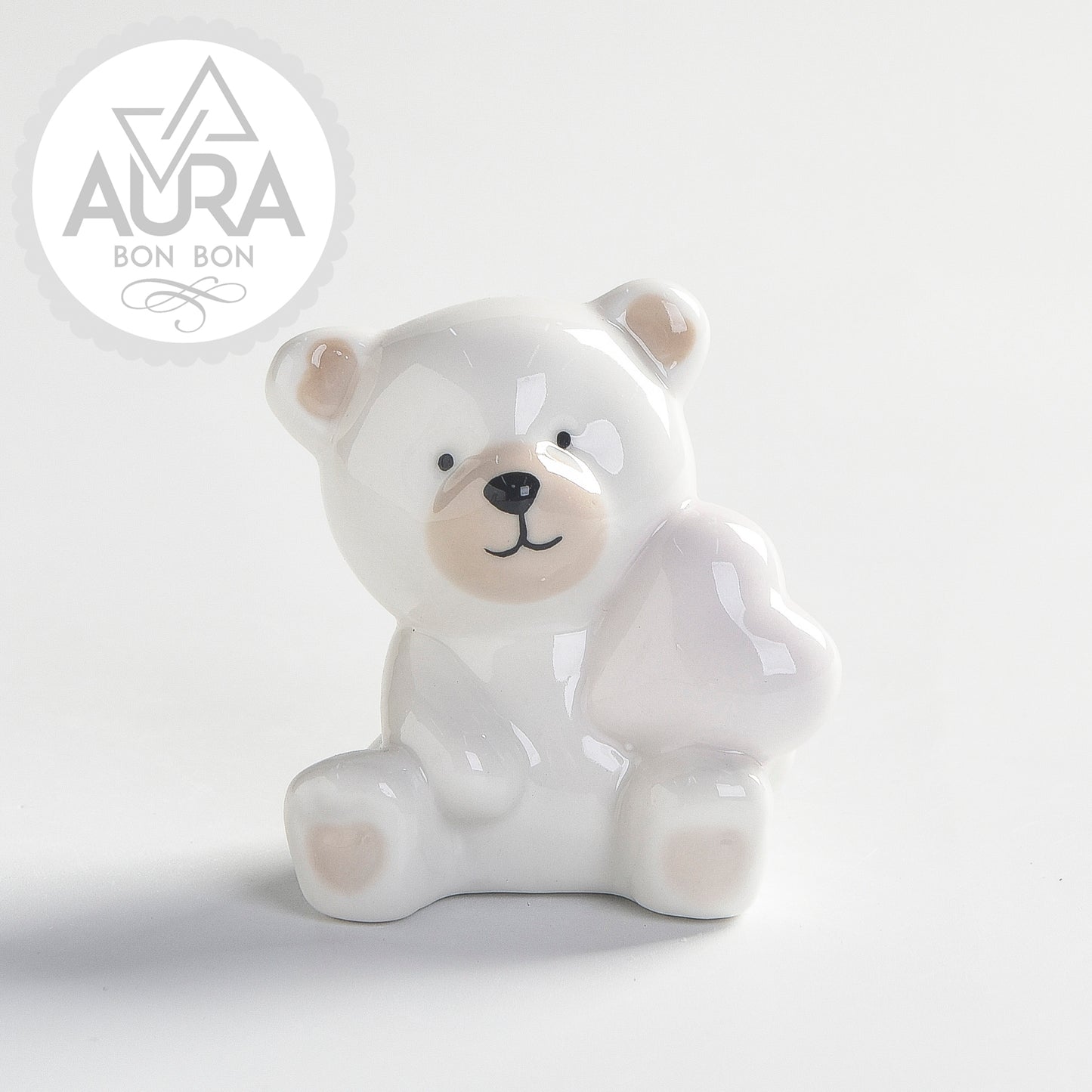 orsetto con cuore rosa 5,8x4,5x6,5cm