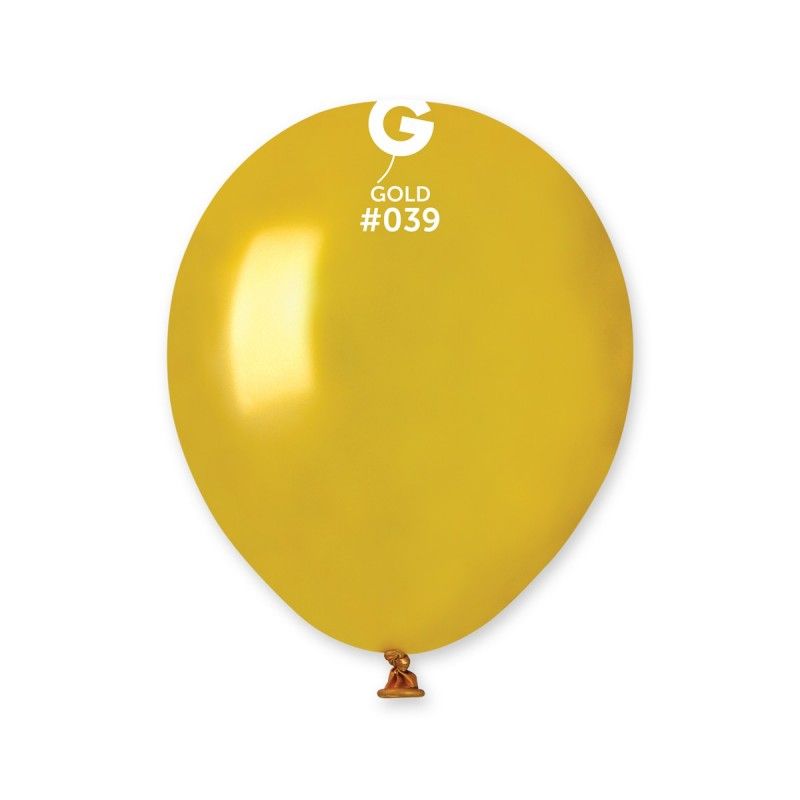 5 inch gold metallic latex balloons, 100 pcs
