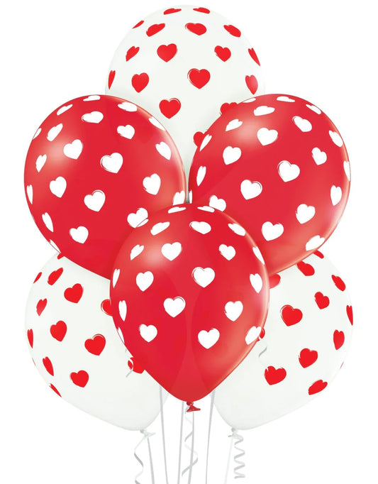 Palloncini brush hearts 6pz