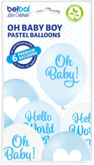 Oh baby boy balloons 6pcs