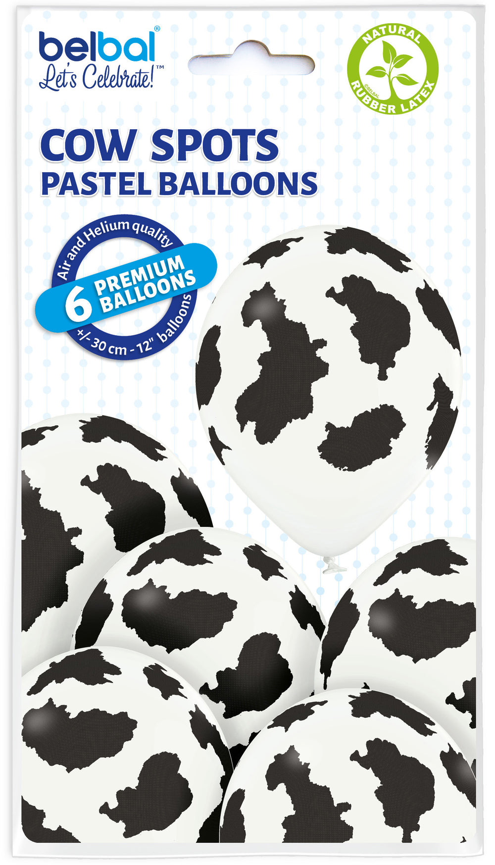 6pcs cow spots balloons