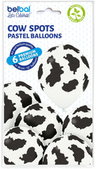 6pcs cow spots balloons
