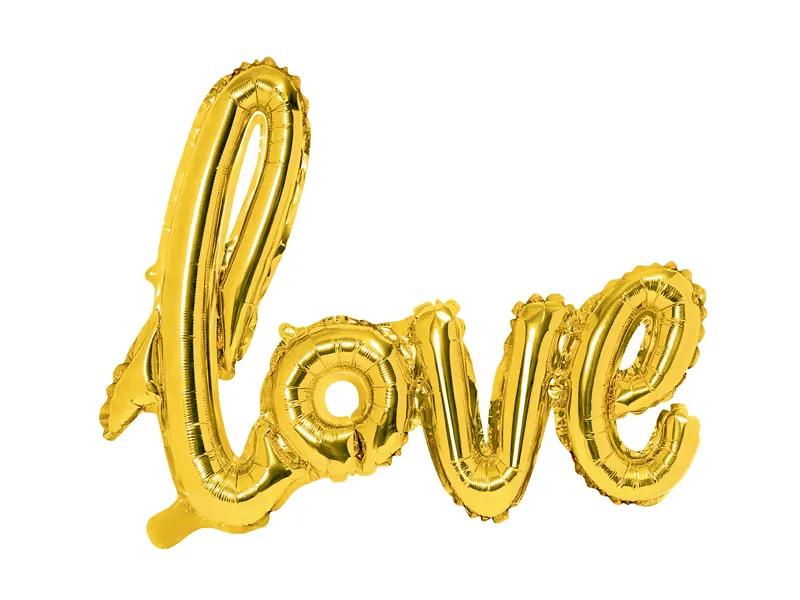 108x64cm gold mylar love balloons
