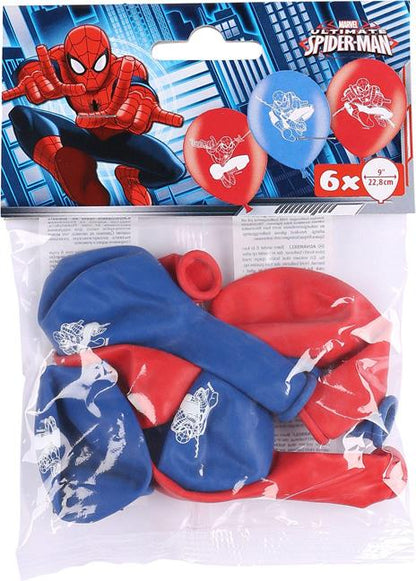 Palloncini in lattice Spiderman 6pz 9inch/23cm