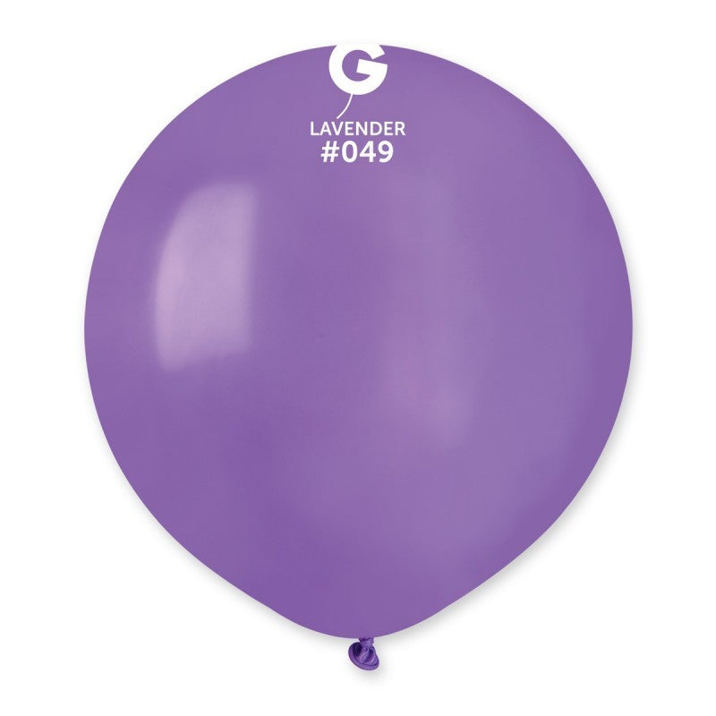 19-inch pastel lavender latex balloons, 25 pcs