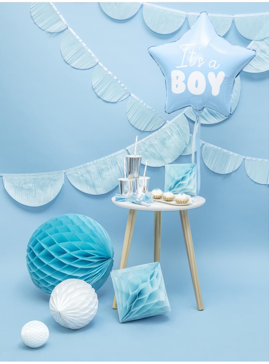 Foil Balloon Star - It's a boy. 48cm. light blue