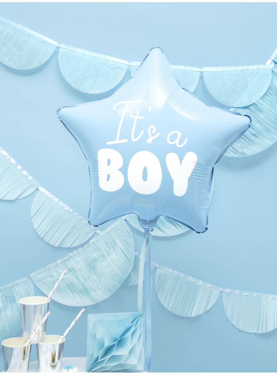 Foil Balloon Star - It's a boy. 48cm. light blue