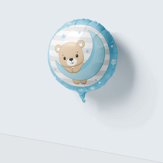 Palloncino in foil 18 pollici/45cm orsetto azzurro – Aura