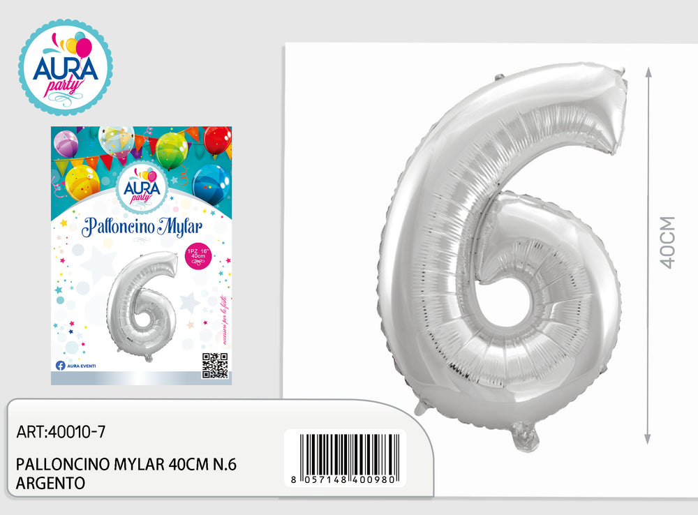18inch\40cm 6 silver mylar balloon