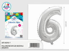 Palloncino mylar 18inch\40cm 6 argento