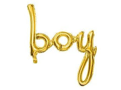Boy Foil Balloon 63.5x74cm Gold