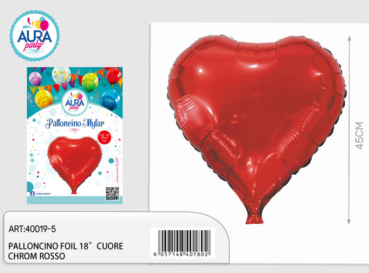 palloncino foil cuore rosso