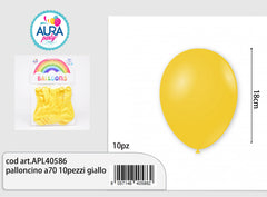 Palloncino 7inch/19cm 10 pezzi giallo