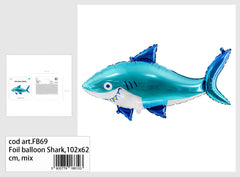 Foil balloon Shark 102x62 cm