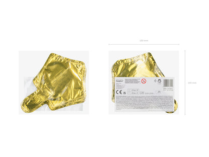 Foil balloons Stars 12cm gold 25pz