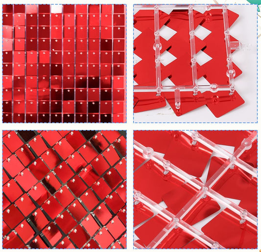 montaggio pannelli rossi