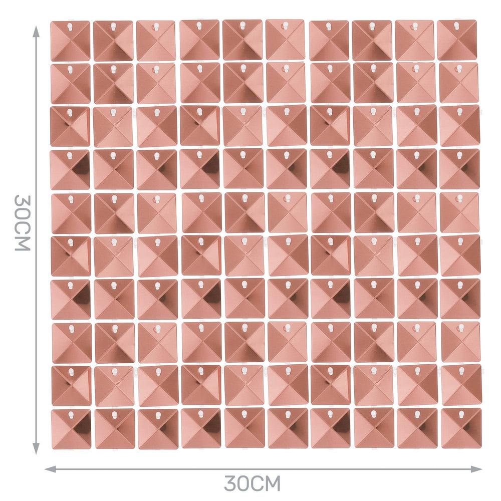 30x30cm pink gold sequin panel