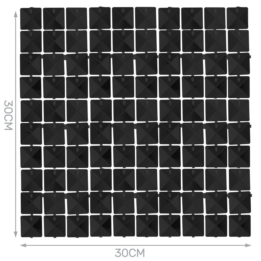 30x30cm black sequin panel