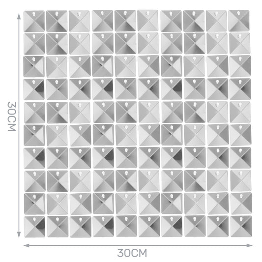 pannello paillettes argento 30x30cm