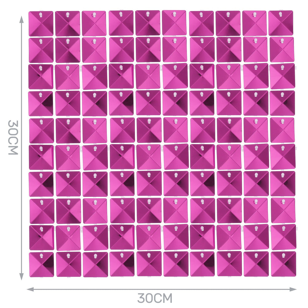 30x30cm pink sequin panel