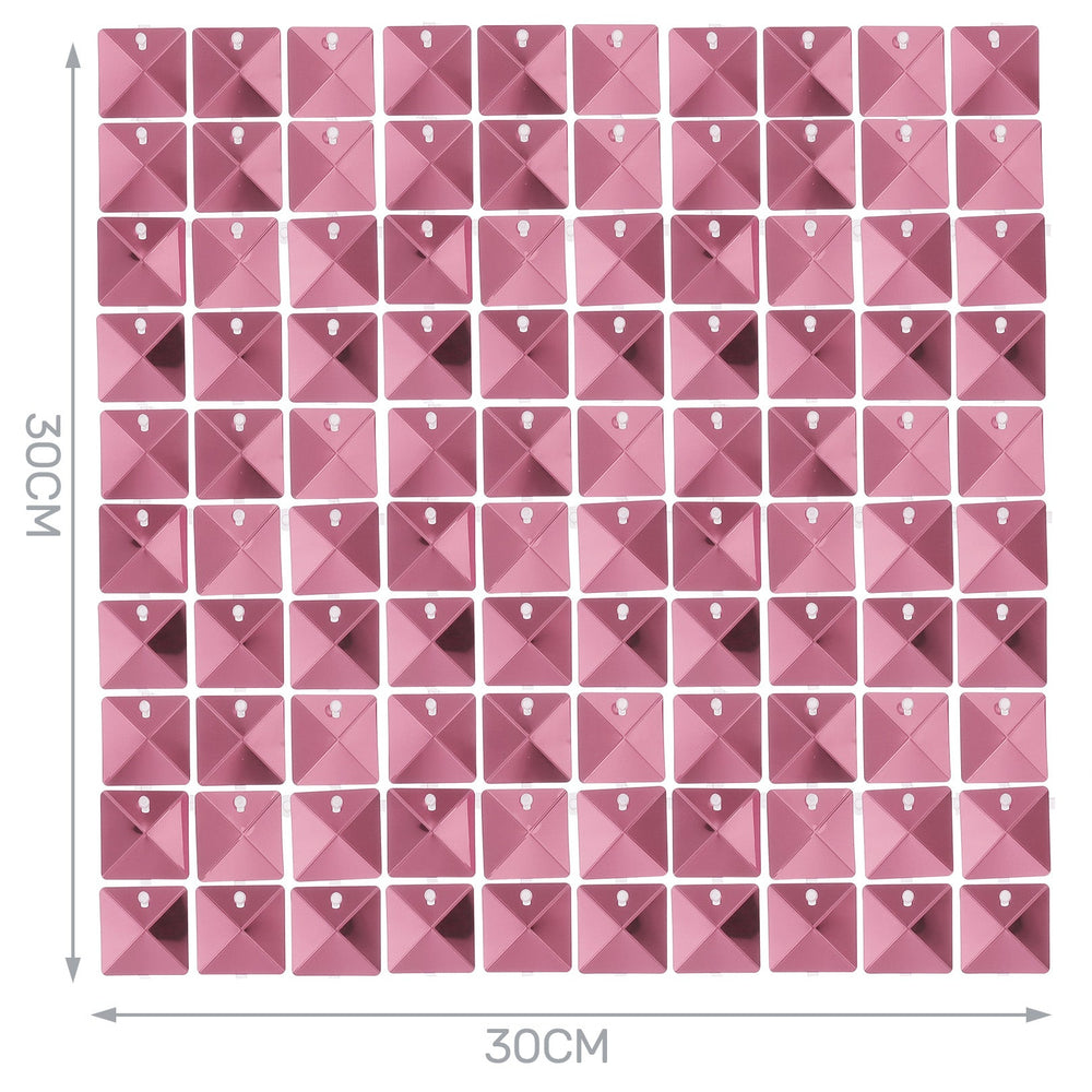 30x30cm baby pink sequin panel