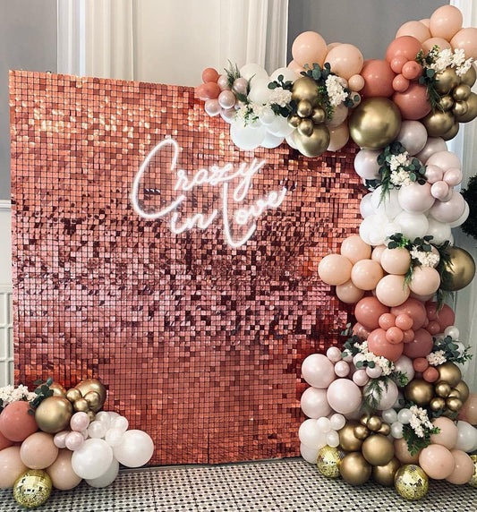 Pannello paillettes 30x30cm rosa baby