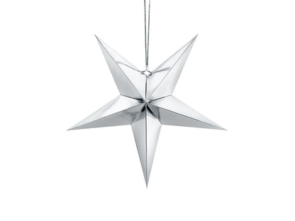 Paper star 45cm silver