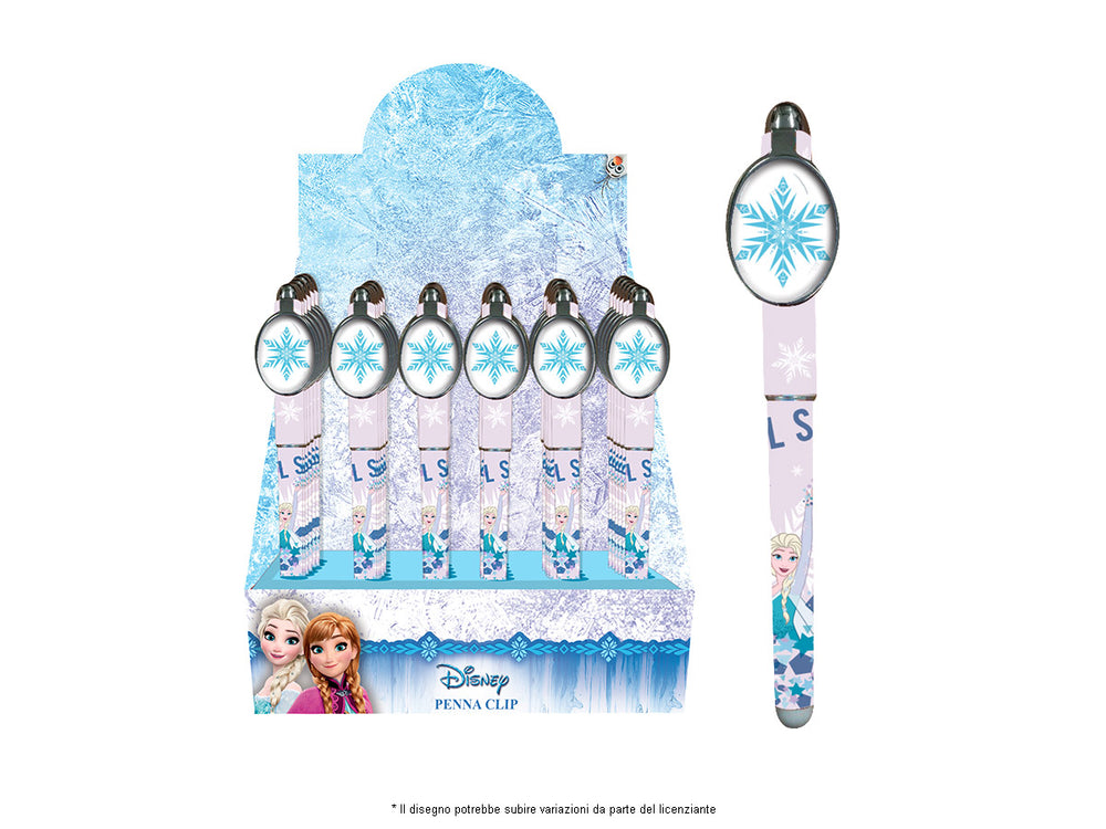 Penna a scatto con clip Frozen