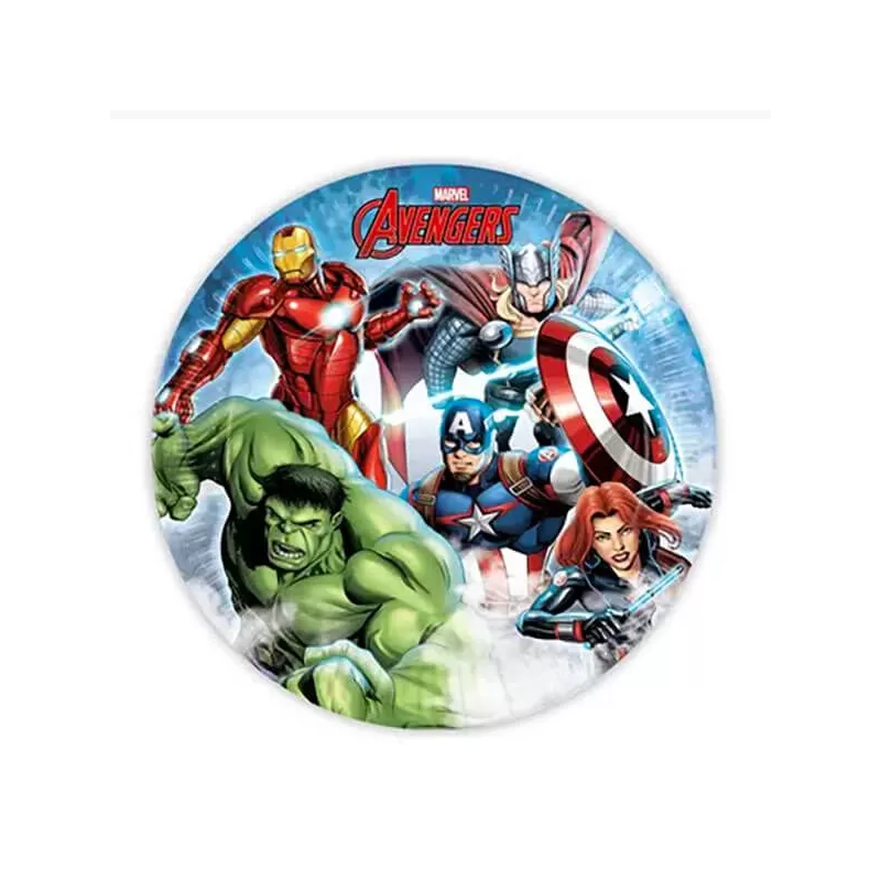 Piatto 23 cm 8 pz Avengers Infinity Stones