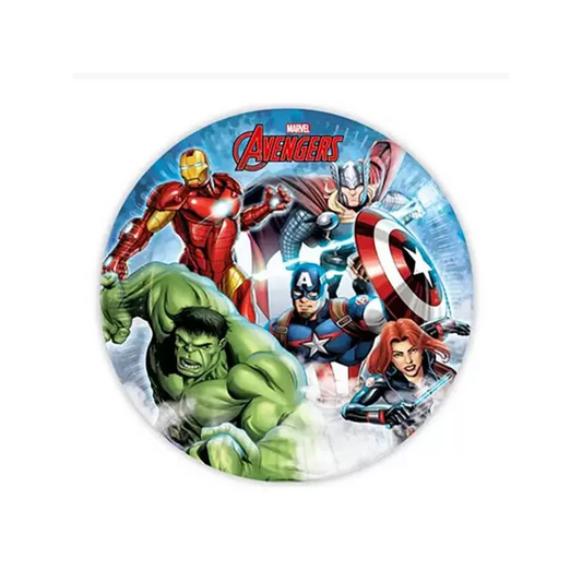 Piatto 23 cm 8 pz Avengers Infinity Stones